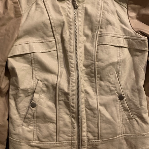 White Leather Jacket - Picture 2 of 3